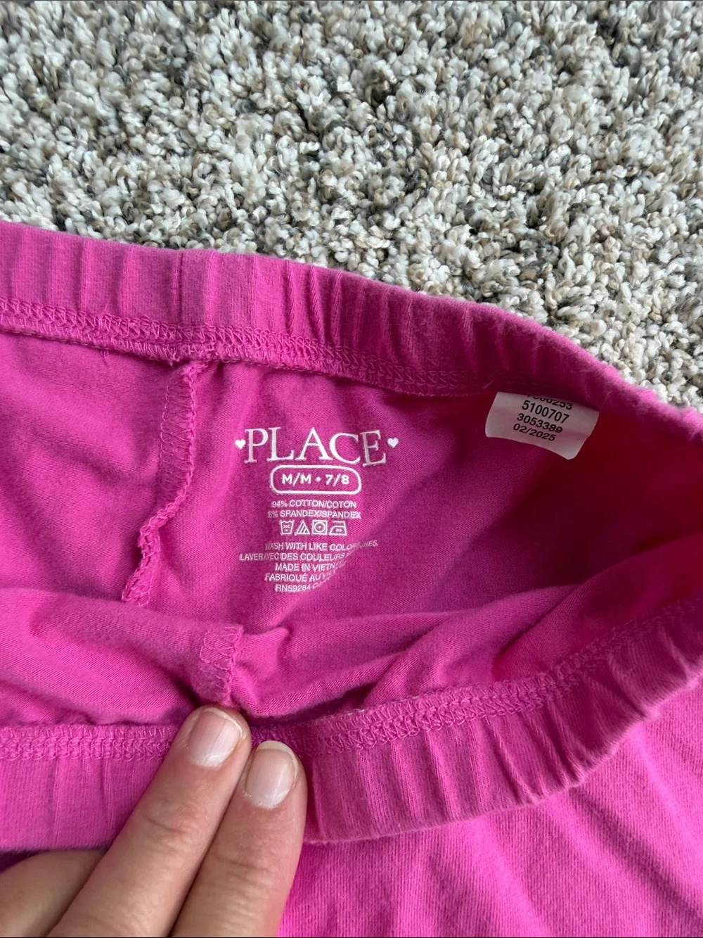 2 - Children's Place girls size medium 7/8 - Pink and Black Cartwheel Shorts